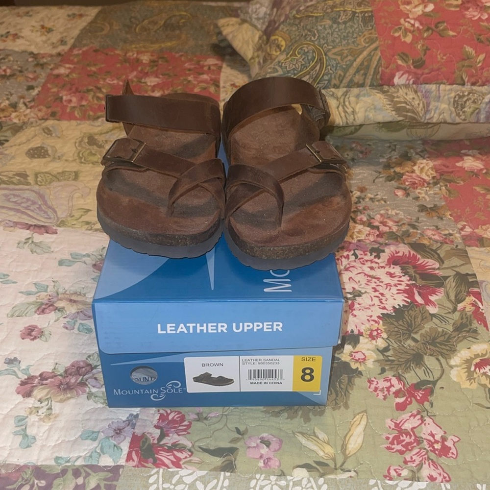 New sandals. Literally I’ve never been worn. Comfortable!
